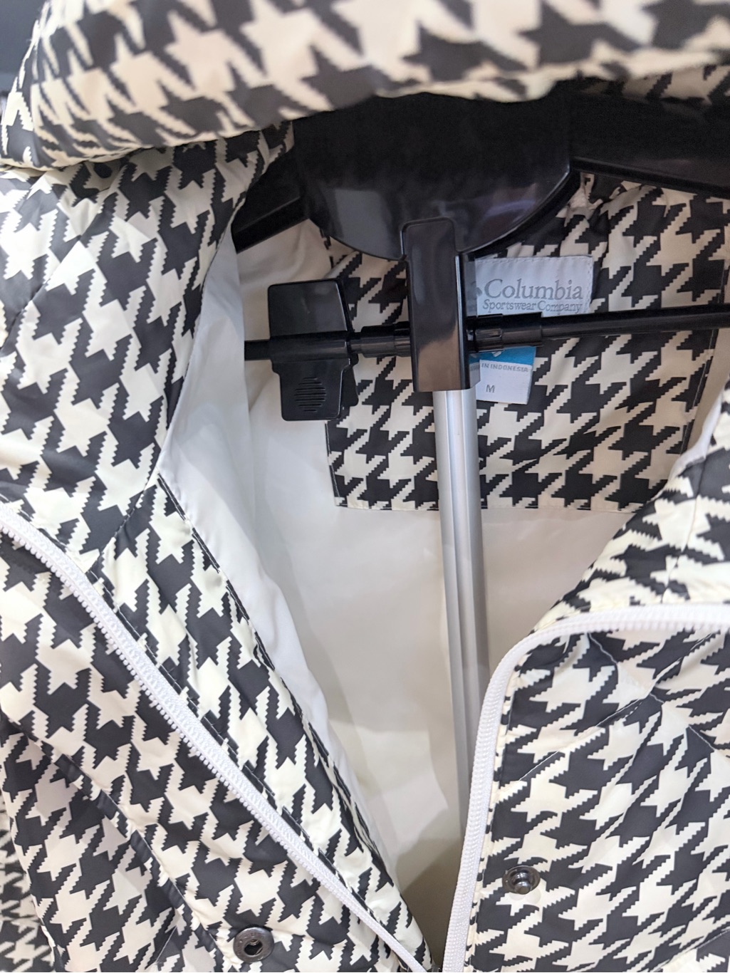 Columbia Icy Heights Belted Houndstooth Jacket Size Medium Nwt — image 6 of 8